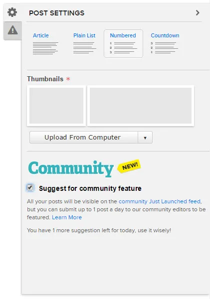 Submitting to BuzzFeed Community Section