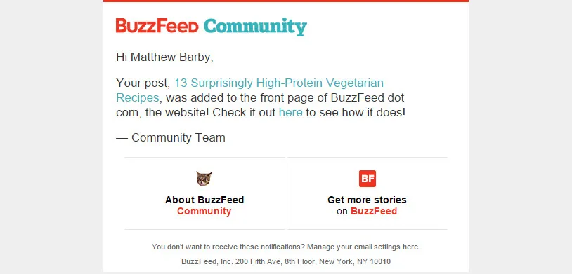 Promoted to BuzzFeed Front Page
