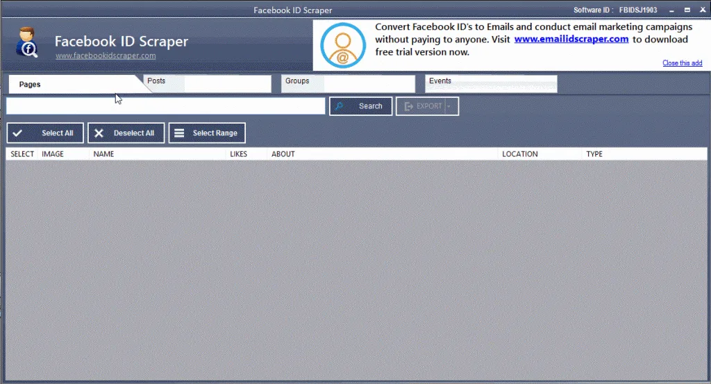 Facebook ID Scraper