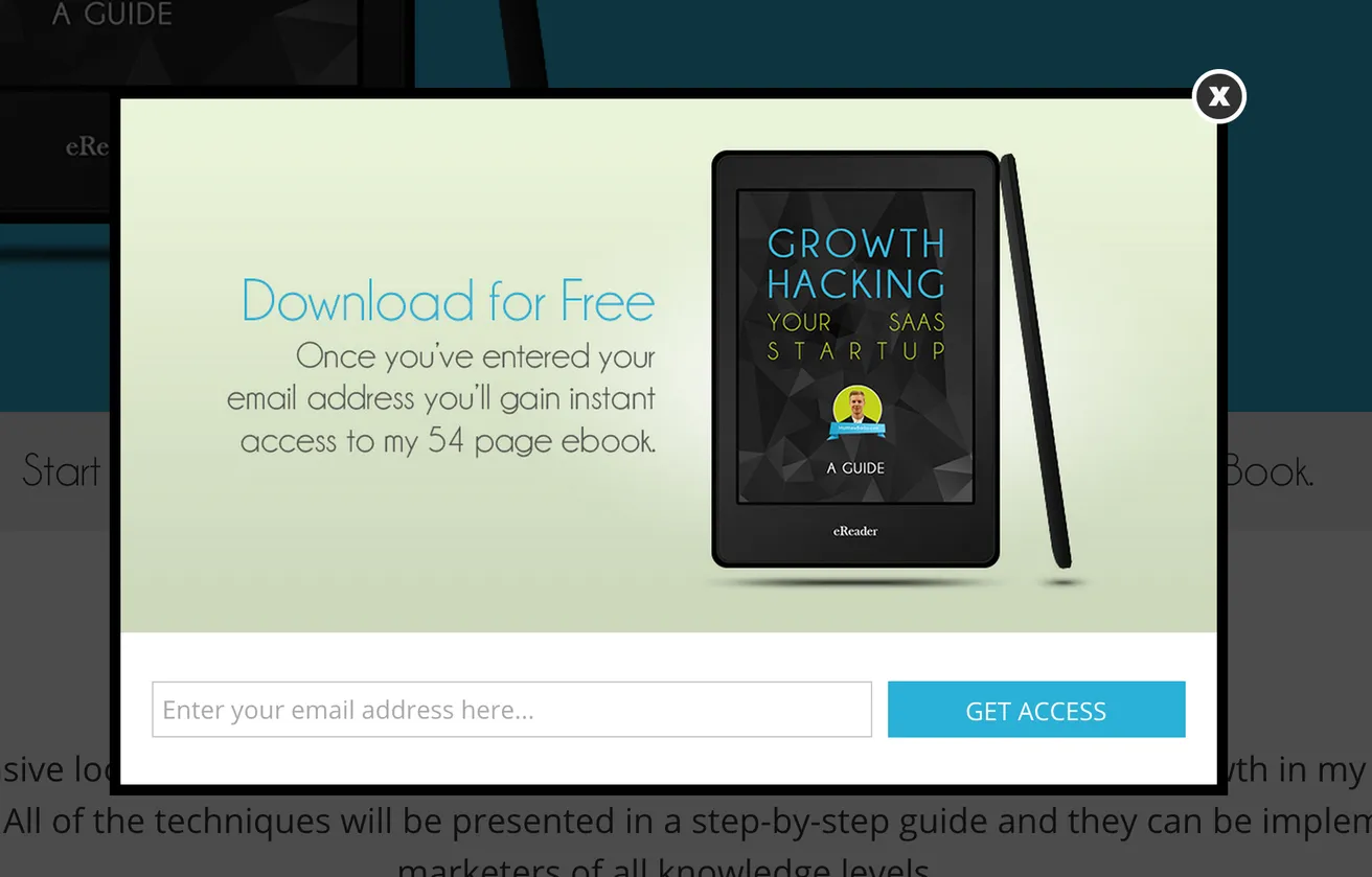 Growth Hacking eBook CTA