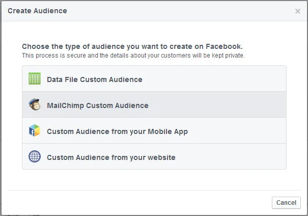 Create an audience from your MailChimp newsletter