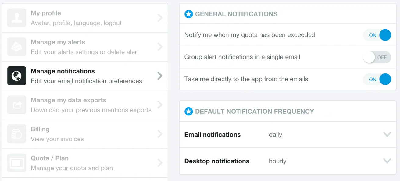 Mention email alerts