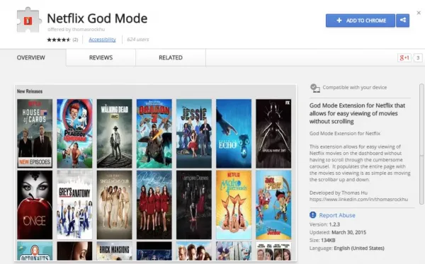 Netflix God Mode Bookmarklet