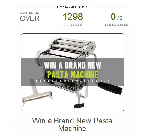 Pasta Machine Competition