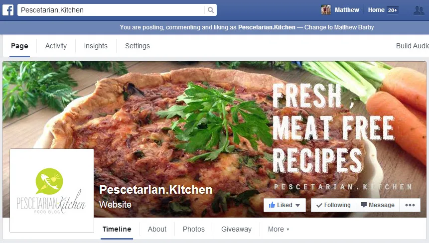 Pescetarian Kitchen Facebook