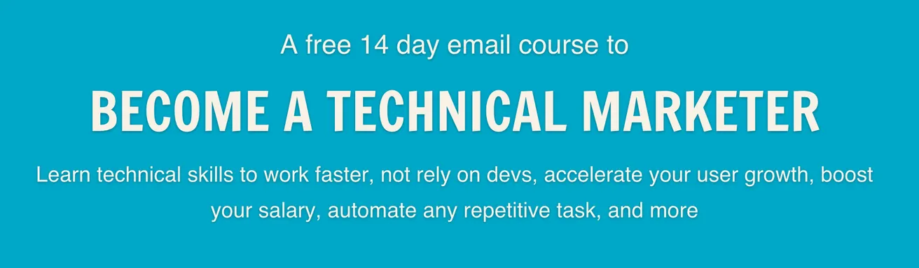 Programming for Marketers 14 day free course