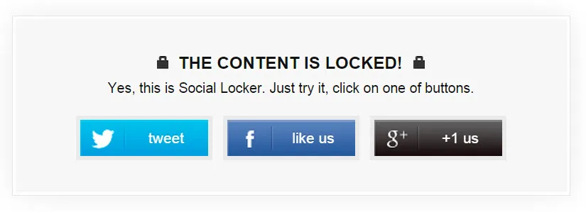 Social Locker Plugin