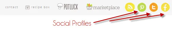 Social profile links