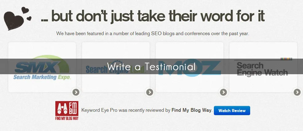 Write a testimonial