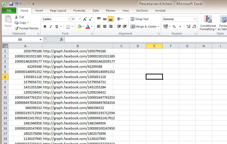 Facebook Graph UIDs