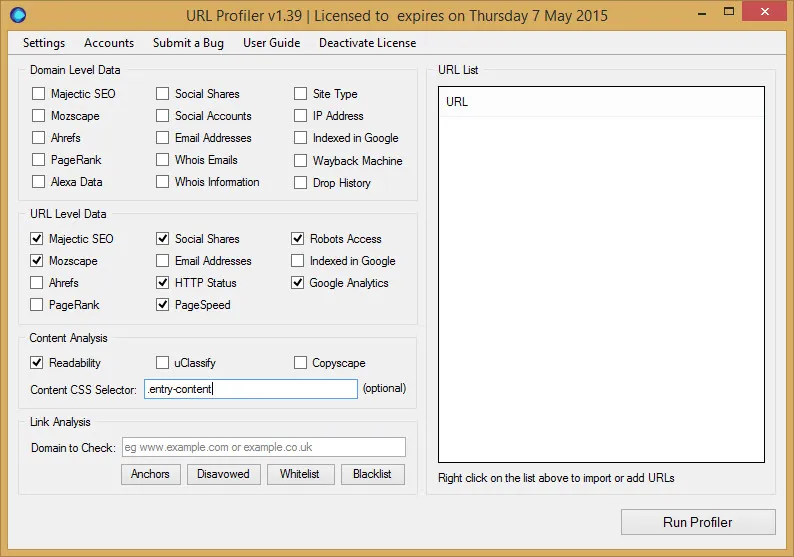 URL Profiler